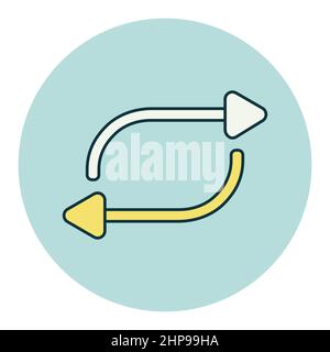 Icône de répétition de vecteur plat Illustration de Vecteur