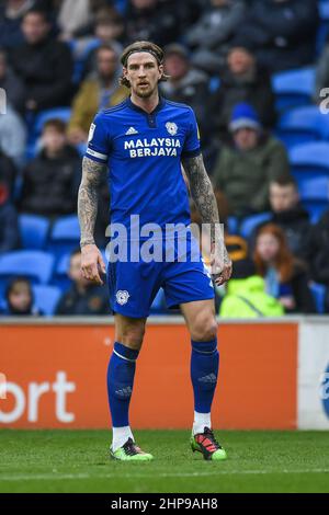 Aden Flint #5 de Cardiff City pendant le match Banque D'Images