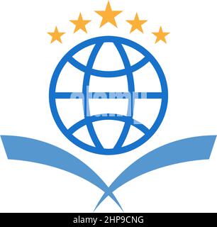 Vecteur de modèle de conception d'icône de logo Education Illustration de Vecteur