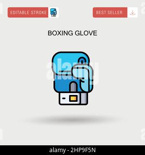 Icône de vecteur simple de gant de boxe. Illustration de Vecteur