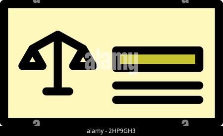 Icône de carte de visite d'avocat Illustration de Vecteur
