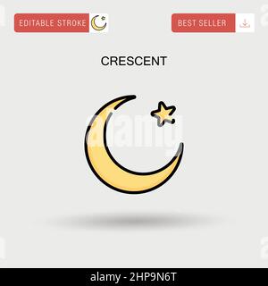 Icône de vecteur simple Crescent. Illustration de Vecteur