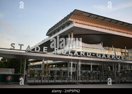 Illustration de la nouvelle entrée au stade Roland Garros, tournoi de tennis Grand Chelem le 12 juin 2021 à Paris, France. Banque D'Images