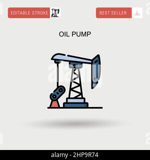 Icône de vecteur simple de pompe à huile. Illustration de Vecteur