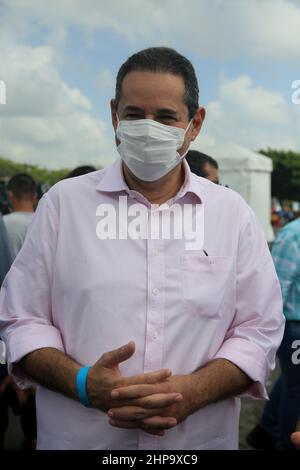 salvador, bahia, brésil - 15 février 2022: Nelson Leal, adjoint d'État vu lors d'un événement dans la ville de Salvador. Banque D'Images
