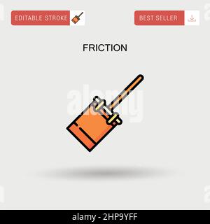 Icône de vecteur simple friction. Illustration de Vecteur
