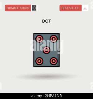 Icône vecteur simple point. Illustration de Vecteur
