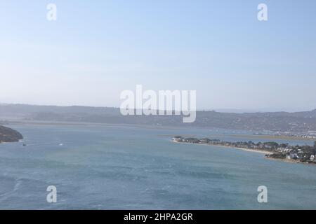 Vue panoramique sur la mer depuis les têtes de Knysna Banque D'Images