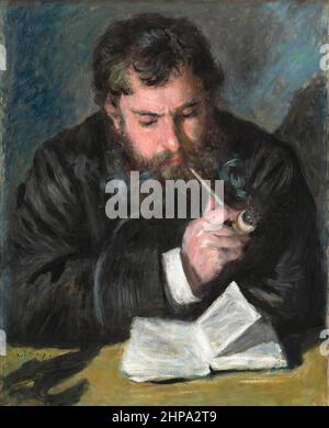 Titre: Claude Monet Créateur: Pierre Auguste Renoir Date: 1872 Dimensions: 65 x 50 cm Moyen: Huile sur toile lieu: Galerie nationale d'art Banque D'Images