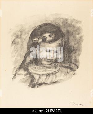 Titre: Claude Renoir, avec tête basse Créateur: Pierre Auguste Renoir Date: 1904 Dimensions: - Moyen: Lithographie en noir sur papier vélin lieu: Galerie nationale d'art Banque D'Images