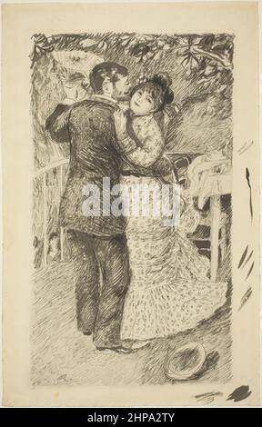 Titre: Danse dans le pays Créateur: Pierre Auguste Renoir Date: 1883 Dimensions: 47,6 x 30,2 cm Moyen: Stylo et pinceau et encre grise sur papier vélin lieu: Galerie nationale d'art Banque D'Images