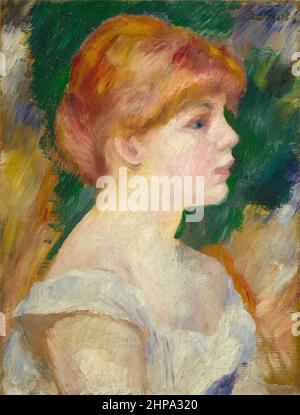 Titre: Suzanne Valadon Créateur: Pierre Auguste Renoir Date: c.1885 Dimensions: 41,3 x 31,8 cm Moyen: Huile sur toile lieu: Galerie nationale d'art Banque D'Images