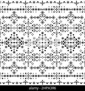 Nordic rune tribal ligne art vecteur sans couture motif géométrique, textile ou tissu imprimé vieux dessins d'art d'Islande Illustration de Vecteur