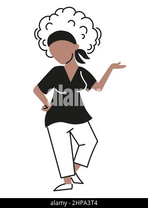 Illustration vectorielle d'une femme dans un style minimaliste tendance Illustration de Vecteur