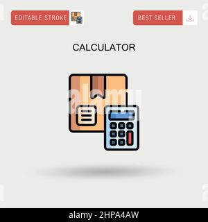 Calculatrice icône de vecteur simple. Illustration de Vecteur