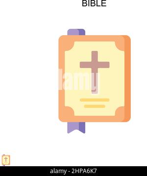 Bible simple vecteur icône.Modèle de conception de symbole d'illustration pour élément d'interface utilisateur Web mobile. Illustration de Vecteur