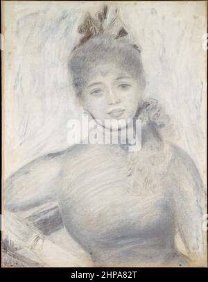 Titre: Portrait de Séverine Pierre Renoir du Front (Chef d'enfant / tête d'enfant) Créateur: Pierre Auguste Renoir Date: 1885–87 Dimensions:59,7 x 46,4 cm Moyen: Charbon de bois et pastel non fixe sur papier lieu: Le Metropolitan Museum of Art, New York Banque D'Images