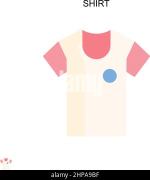 Icône de vecteur simple de chemise.Modèle de conception de symbole d'illustration pour élément d'interface utilisateur Web mobile. Illustration de Vecteur