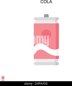 Icône simple vecteur Cola. Modèle de conception de symbole d'illustration pour élément d'interface utilisateur Web mobile. Illustration de Vecteur