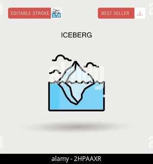 Icône de vecteur simple iceberg. Illustration de Vecteur