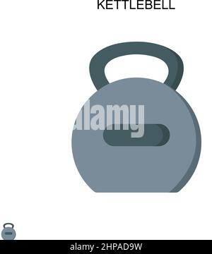 Icône de vecteur simple kettlebell.Modèle de conception de symbole d'illustration pour élément d'interface utilisateur Web mobile. Illustration de Vecteur