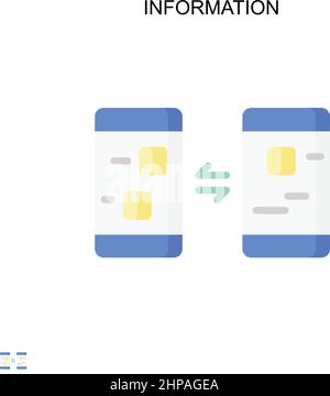 Information icône de vecteur simple.Modèle de conception de symbole d'illustration pour élément d'interface utilisateur Web mobile. Illustration de Vecteur