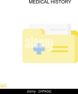 Histoire médicale icône de vecteur simple. Modèle de conception de symbole d'illustration pour élément d'interface utilisateur Web mobile. Illustration de Vecteur