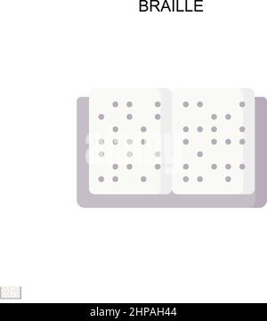 Icône de vecteur simple en braille.Modèle de conception de symbole d'illustration pour élément d'interface utilisateur Web mobile. Illustration de Vecteur