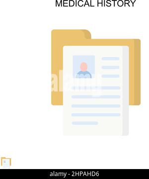 Histoire médicale icône de vecteur simple. Modèle de conception de symbole d'illustration pour élément d'interface utilisateur Web mobile. Illustration de Vecteur