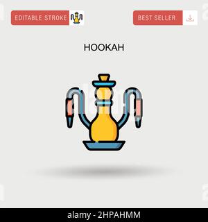Icône de vecteur simple du narguilé. Illustration de Vecteur