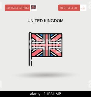 Royaume-Uni simple vecteur icône. Illustration de Vecteur