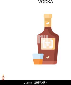 Vodka simple vecteur icône.Modèle de conception de symbole d'illustration pour élément d'interface utilisateur Web mobile. Illustration de Vecteur