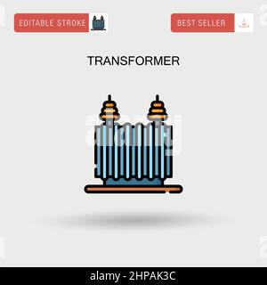 Icône de vecteur simple de transformateur. Illustration de Vecteur