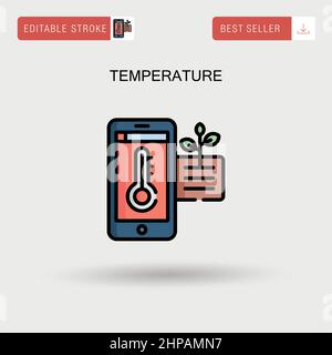 Icône de vecteur simple de température. Illustration de Vecteur