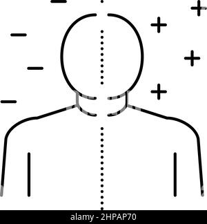 illustration du vecteur d'icône de ligne de trouble bipolaire Illustration de Vecteur