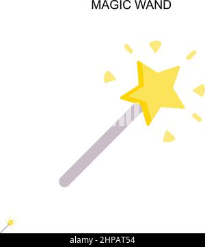 Magic Wand simple vector.Modèle de conception de symbole d'illustration pour élément d'interface utilisateur Web mobile. Illustration de Vecteur