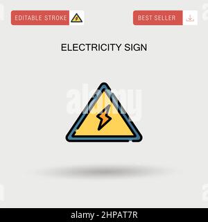 Symbole d'électricité simple vecteur icône. Illustration de Vecteur