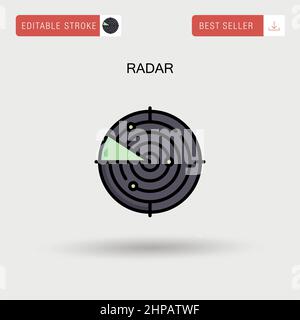 Icône de vecteur simple radar. Illustration de Vecteur