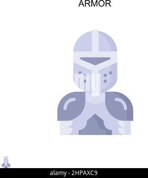 Icône de vecteur simple Armor.Modèle de conception de symbole d'illustration pour élément d'interface utilisateur Web mobile. Illustration de Vecteur