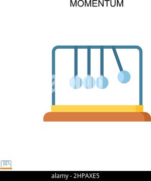 Icône de vecteur simple Momentum.Modèle de conception de symbole d'illustration pour élément d'interface utilisateur Web mobile. Illustration de Vecteur