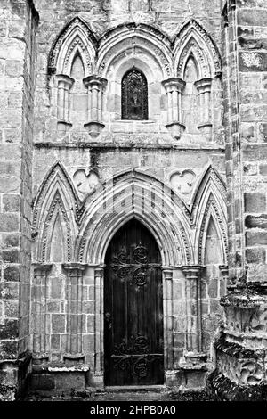 Portes voûtées gothiques, Abbaye de Bolton, North Yorkshire Banque D'Images