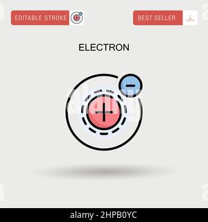 Icône de vecteur simple d'électrons. Illustration de Vecteur