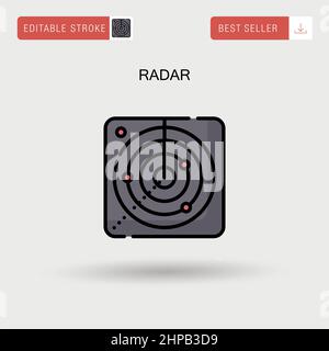 Icône de vecteur simple radar. Illustration de Vecteur