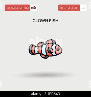 Icône de vecteur simple Clown Fish. Illustration de Vecteur