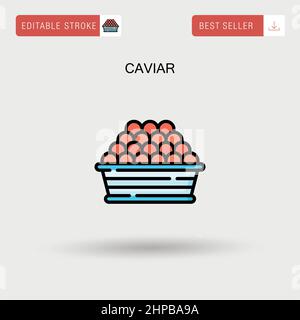 Icône de vecteur simple caviar. Illustration de Vecteur