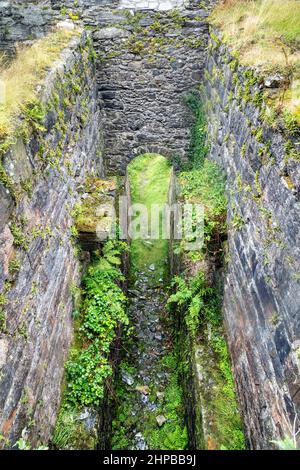 Ynysypandy Slate Mill Ruin, Cwmystradllyn, Snowdonia, pays de Galles, Royaume-Uni Banque D'Images