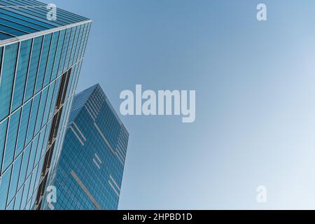 South Tower est le plus haut bâtiment de Belgique. Tour de midi au coucher du soleil, Bruxelles, Belgique Banque D'Images