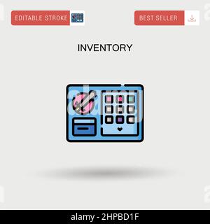 Icône de vecteur simple d'inventaire. Illustration de Vecteur