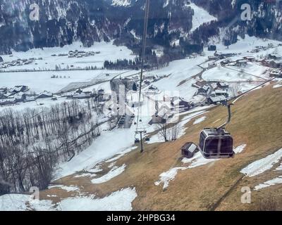 Vue sur les Alpes dans le Vorarlberg en Autriche Banque D'Images