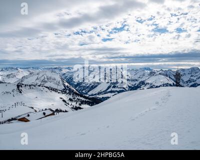 Vue sur le paysage de Bregenzerwald Banque D'Images
